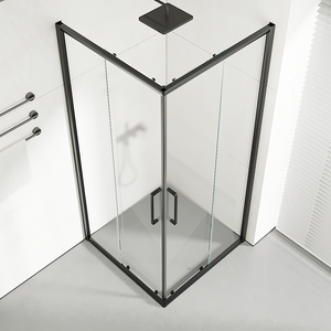 Lot <span class=keywords><strong>de</strong></span> Chrome Rectangle Coulissant Aluminium Verre Trempé avec Cadre pour Hôpital ou Hôtel Salles <span class=keywords><strong>de</strong></span> <span class=keywords><strong>Douche</strong></span> Noir Rectangle Charnière - Product Image 5