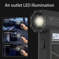 Ventilateur turbo 2 en 1, aspiration et soufflage, 120 000 tr/min, ventilateur puissant, souffleur électrique, dépoussiéreur et aspirateur, lumière LED intégrée avec boîte