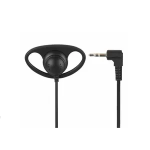 Single Earphone D Shape Ear-hook Wired Headphone Stereo Mono Earbuds Tour Guide System Earphone OEM Earbuds