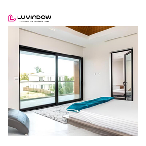 Cửa Trượt Khung Hẹp Dễ Mở Có Tay Cầm Bằng Nhôm Hình Vuông Tùy Chỉnh Cửa Hiên Cách Âm Bên Trong Cửa Kính Đôi - Product Image 6