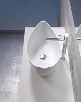 Lavabo de salle de bain en pierre naturelle, résine, Design carré mince, nouveau
