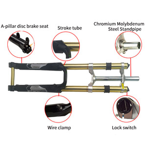 อุปกรณ์เสริมจักรยานซูมช่วงล่าง MTB อลูมิเนียมจักรยานส้อม26นิ้ว680DH 170มม. เดินทางจักรยานดาวน์ฮิลล์ฟอร์ก - Product Image 1