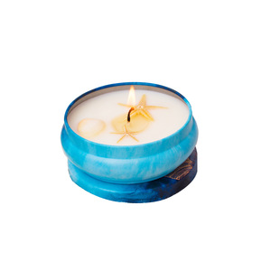 Scented Plant <b>Wax</b> <b>Candles</b> Round 110g Smokeless Dried Flower Flat Jar <b>Candle</b> - Product Image 3