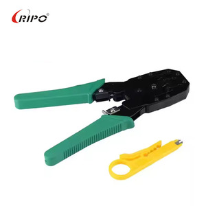 คีมหนีบเครือข่ายคริสตัลแบบ RJ45/RJ11/RJ12แบบสากลพร้อมตัวหนีบสายเคเบิลสำหรับซ่อมแซมสายเคเบิล - Product Image 4