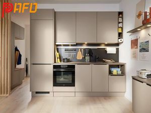 Moderno automatico <span class=keywords><strong>Mini</strong></span> armadi da cucina in marmo laminato senza mani buona capacità di conservazione lacca personalizzati mobili da cucina - Product Image 3