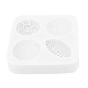 Moule en silicone pour <span class=keywords><strong>pâtisserie</strong></span>, décoration de gâteaux au chocolat, fondant, outils de cuisson, football, basketball, volleyball, biscuits - Product Image 4