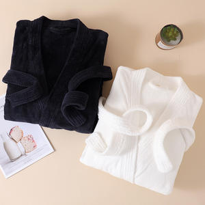 Accappatoio personalizzato di lusso Hotel Unisex bianco accappatoi <span class=keywords><strong>con</strong></span> pantofole accappatoio di spugna per gli uomini e le donne - Product Image 4