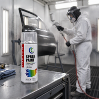 1K Acrylic Clear Coat Aerosol Spray 400 mL Lapisan Dasar Berkilau Tinggi dengan Perlindungan UV Otomatis