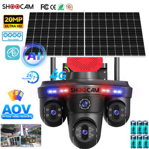 ShooCam Neuerscheinung 4-Linsen AOV 20MP Kabellose WiFi/4G Heim 3PTZ IP-Kamera CCTV Außen-WLAN-Sicherheitskamera - Product Image 1