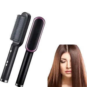 Meilleure vente Lisseur cheveux brosse Lisseur cheveux chauds 2 en 1 Lisseur