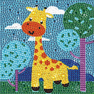 Kits de peinture diamant personnalisé pour enfants, <span class=keywords><strong>girafe</strong></span>, cristal d'art diamant, facile à faire soi-même, peinture par numéro, Kits de dessin animé, décoration murale de la maison - Product Image 1