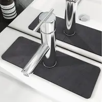 Wasserhahn Absorbent Sink Splash Guard Super Absorbent Schnellt rocknende Matte Waschbecken Gadgets-Splash Guard für Küche Badezimmer