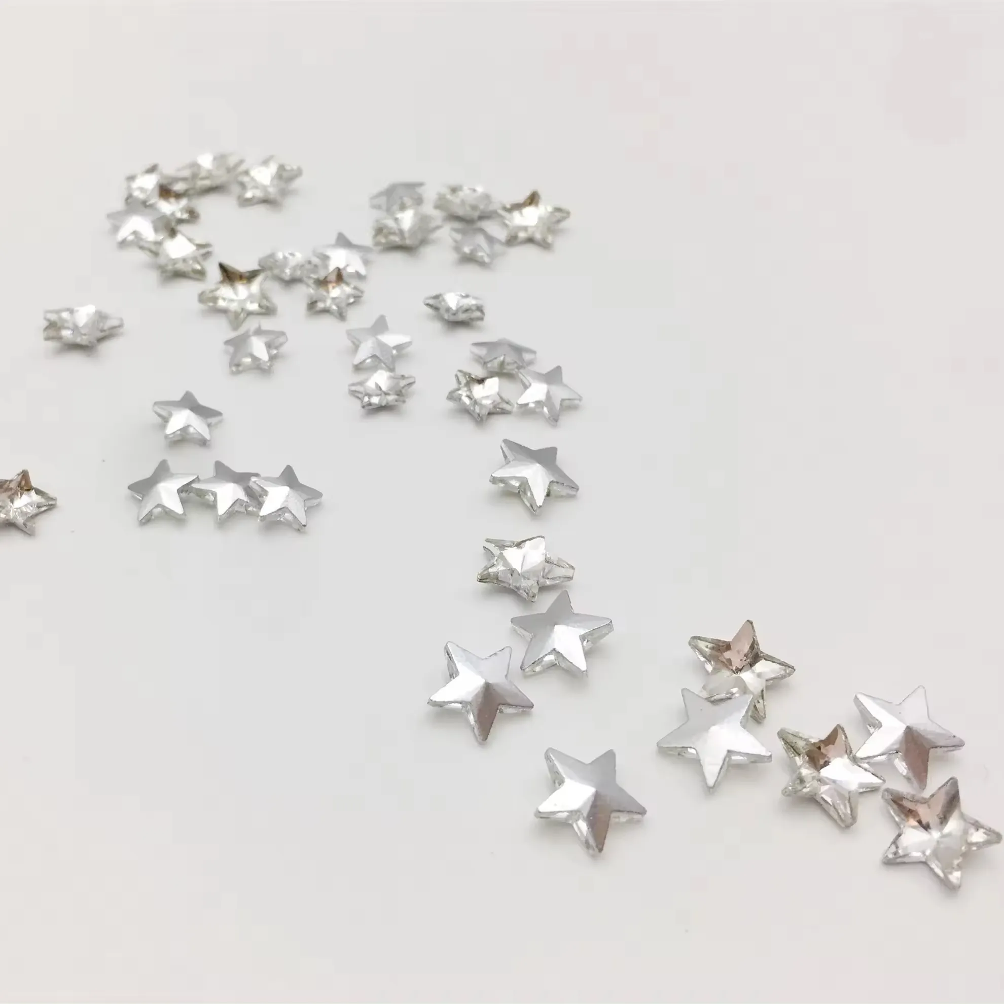 Hot selling Star Diamond Clear glass Rhinestone point back shape diamond phone diy nail art