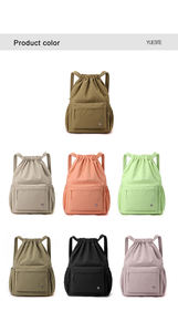 Sac à cordon de shopping en polyester personnalisé promotionnel avec logo, sac de sport en nylon en gros, sac à dos de sport - Product Image 6