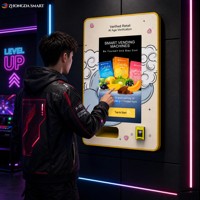 Distributeur automatique mural compact de 32 pouces avec écran tactile, vérification d'âge en option, interface SDK API, paiement sans espèces pour le tabac