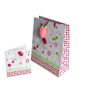 Bolsas de regalo plegables de lavanda romántica púrpura con opción de marco de foto de revestimiento UV decoración de Lazo de cinta de seda púrpura - Product Image 2