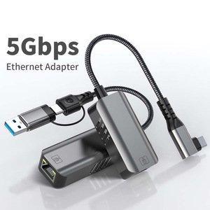 Adaptador de Tarjeta de Red, Cable Adaptador USB Gigabit 5G con Convertidor USB a RJ45 para Computadora Portátil, Tarjeta de Red con Cable Tipo-C - Product Image 6