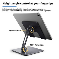 Support de tablette et de téléphone pliable en acier au carbone personnalisable, rotation à 180 degrés, support de bureau réglable pour le bureau et l'étude