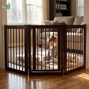Barrière de sécurité pour enfants, portail en <span class=keywords><strong>bois</strong></span> réglable, écologique, pliable, protection contre les bébés, meubles, barrière pour salon, balcon extérieur - Product Image 4