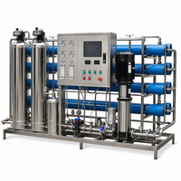 Machine industrielle robuste d'osmose inverse avec cadre en acier inoxydable 304 mat pour dessalement d'eau saumâtre