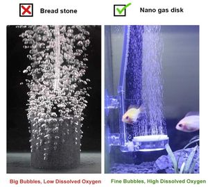 제어 밸브가있는 수족관 에어 스톤 어항 나노 버블 키트 조용한 초고 용해 산소 디퓨저 - Product Image 5