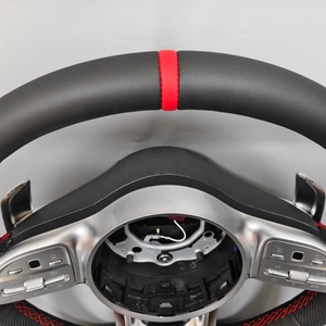 Volante de Cuero para <span class=keywords><strong>Mercedes</strong></span> Benz W117 W176 <span class=keywords><strong>GLS</strong></span> 450 C190 E63s W126 W206 - Product Image 5