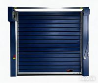 Puertas Enrollables de Acero de Alta Calidad, Resistentes al Viento y al Polvo, Estructura de Ajuste Hermético, Reducen la Intrusión de Polvo para Talleres Industriales