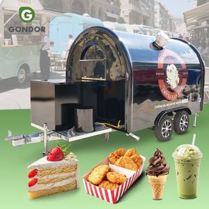 Nuevo Diseño de Carro de Comida Móvil para Café, Comedor, Barbacoa, Hamburguesas, Fabricado en China, Camión de Barbería Móvil sobre Remolque - Product Image 1