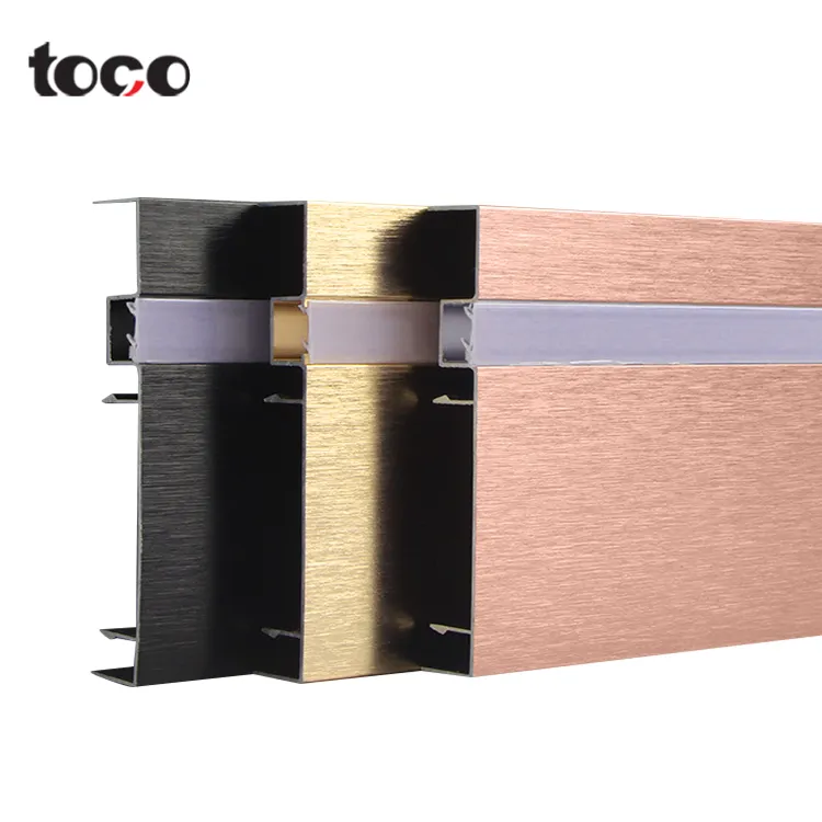 Toco Aluminium Baseboard Profile Decorative Wall Skirting Protector Skirting Board Coat Accessories led skirting