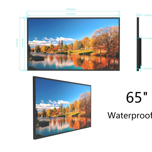 Outdoor Waterproof Touch Screen Smart TV, 1000 Nits Sunlight Readable Advertising Display with SDK