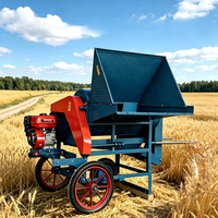 Nouvelle batteuse multifonctionnelle à double tambour pour céréales, batteuse automatique de colza, décortiqueuse de riz, blé et soja
