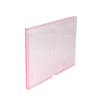 Porte-revues en plastique transparent rose, étui à livres en acrylique, couverture de livre en acrylique