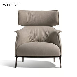 WBERT Canapé de luxe haut de gamme Escargot Fauteuil de loisir en cuir simple à dossier haut pour balcon et salle à manger, hôtel et maison - Product Image 5