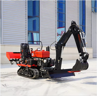 Mini-tracteur de jardin sur chenilles 35 CV avec rotoculteur - Compact et efficace pour l'agriculture à petite échelle et l'aménagement paysager, idéal pour les rizières