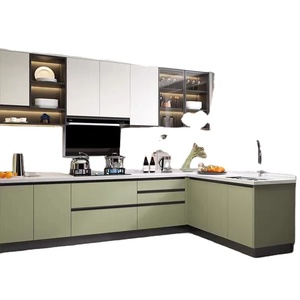 Armários de Cozinha em Compensado, MDF e Aglomerado Melamínico MFC com Ilha de Cozinha para Mobiliário Doméstico - Product Image 5