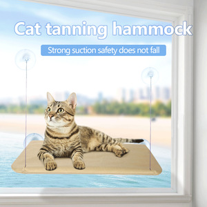 Kinghon Luxury Comfortable <b>Hanging</b> Foldable Indoor Wall <b>Seat</b> Mounted Pet Bed Macrame Hammock Cat Window Perch for Cat Window - Product Image 5