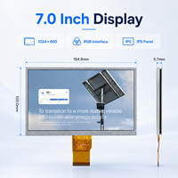 Maßgefertigtes RGB TFT LCD Modul 7,0 Zoll 1024x600 500 Cd/m² Hochhelligkeits-LCD-Bildschirm für Industrielle HMI-Geräte