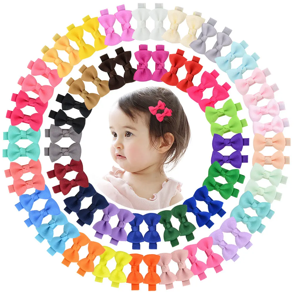 HY เครื่องประดับเด็ก 20 สี ทําด้วยมือ กระเป๋าสานโบว์น่ารัก Hairpin 795