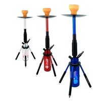 Offre Spéciale Fusée Led Narguilé En Alliage D'aluminium Narguilé Bouteille En Verre Narguilé Accessoires Shisha