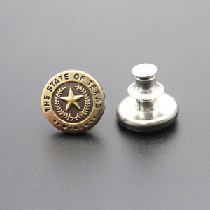 2022 Tùy Chỉnh 17Mm Móng Tay Miễn Phí Có Thể Tháo Rời Hợp Kim Kim Loại Nút Sang Trọng Vàng Bạc Có Thể Thay Thế Pin Nút Fancy Chân Jeans Nút - Product Image 5