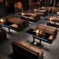 Mobilier pour restaurant occidental, salon chicha, barbecue, café, table et chaise de bar, club de nuit musical, discothèque, KTV, canapé de cabine