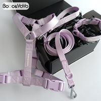 Ensemble laisse, collier et harnais pour chien en nylon, personnalisable avec logo, design de luxe, réglable, anti-traction, vente chaude, par le fabricant