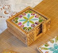 Sous-verres à thé de table carrés et ronds pour la maison Tapis de bol anti-brûlure Sous-verres