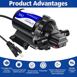 TDRFORCE Water Pressure Pump 4.5 GPM 45 PSI Self Priming for RV <b>Yacht</b> Car Wash Irrigation - Product Image 6