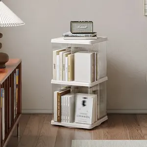 رف كتب دوار للأطفال بزاوية 360 درجة من الأرض إلى السقف، رف تخزين كبير السعة لغرفة المعيشة - Product Image 3