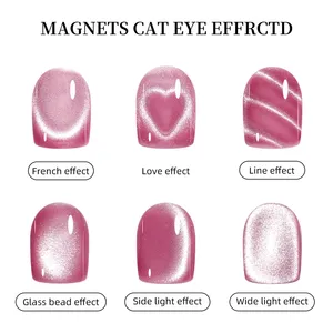 1 pièce Stylo aimanté 3-en-1 pour nail art, formes Cœur, Œil de chat, Double ligne, Lune, Serpent, French, pour vernis gel magnétique et outils de manucure - Product Image 5