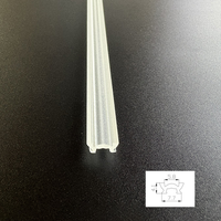 MONA-003 Mini diffuseur LED à clipser D7.7*H4.1mm, lentille compacte en PMMA pour éclairage linéaire sous vitrine ou sous meuble