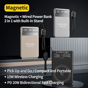 Magnetic Wireless <b>Power</b> <b>Bank</b> 10000mAh 20W Fast Charging LED Display Portable Outdoor Use - Product Image 4