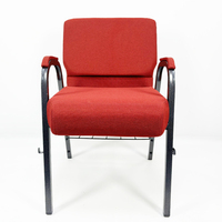 Chaise d'église, de conférence, d'événement, de prière, empilable, à emboîtement, en métal rembourrée, vente chaude en usine