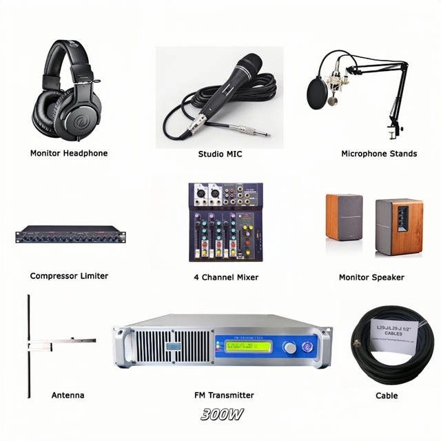[Transaction Guaranteed] YXHT-1, 300W FM Broadcast Transmitter for Radio Station Equipment Complete